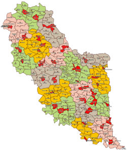 Tarnopol Voivodeship Administrative Map